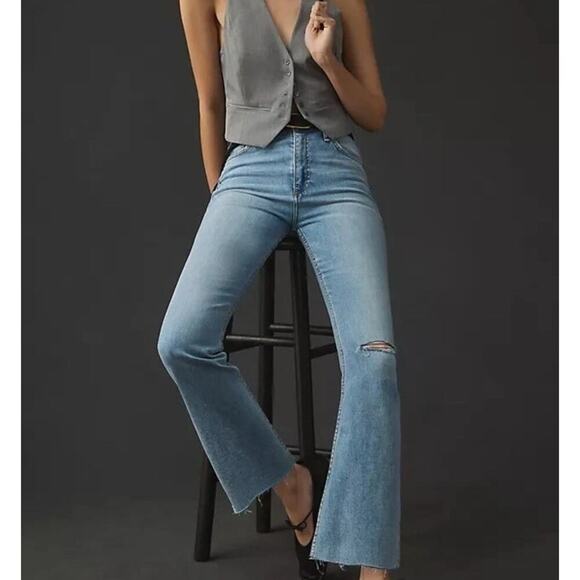 Rag & Bone Casey High Rise Ankle Flare Jeans Lucy Size 30 Distressed Retail $255 - Picture 2 of 16